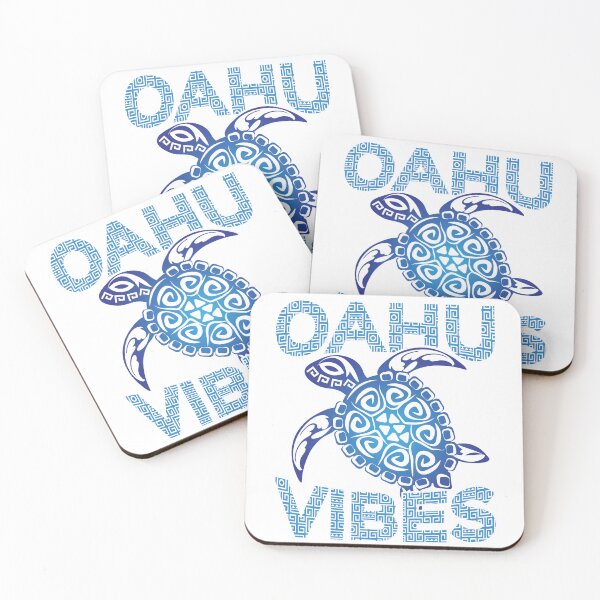 Artikelvorschau, Polynesische blaue Stammes-Meeresschildkröte Oahu Vibes Hawaii Urlaub entworfen und verkauft von MintedFresh.