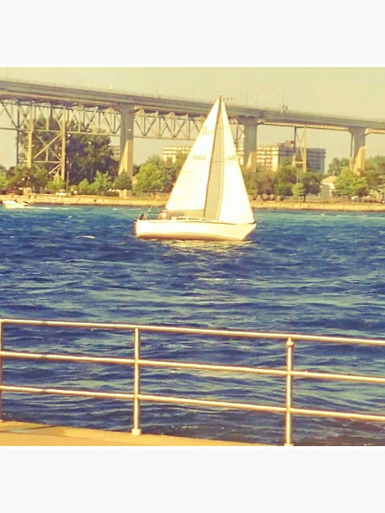 &ldquo;Sailing the st clair , bridge to Mackinac race&rdquo; Sticker for Sale by