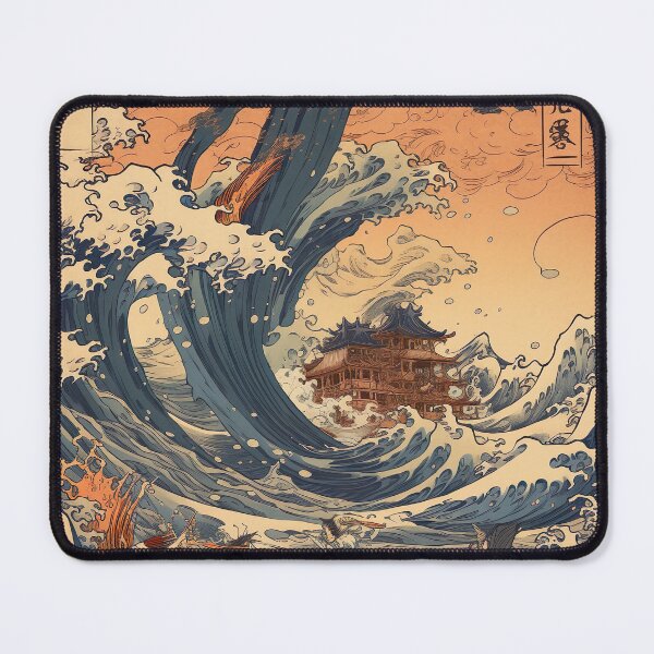 Item preview, "Hokusai-inspired Woodblock Print: The Flood designed and sold by Toph Moses.