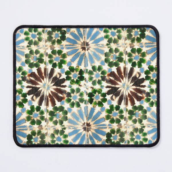 Item preview, Traditional portuguese tiles with flowers in blue and brown with green colors designed and sold by isabel poulin.
