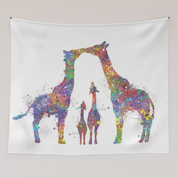 Item preview, Giraffe Family od 4 Watercolour designed and sold by michoAnderso.