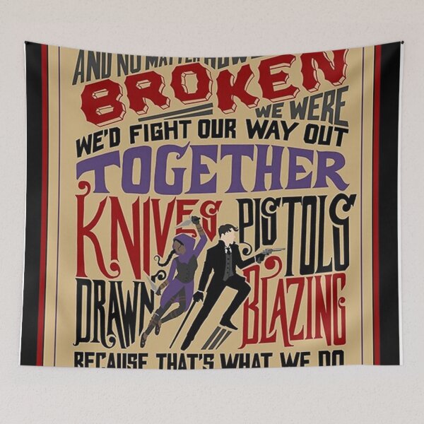 Item preview, Knives Drawn Pistols Blazing Quote Poster designed and sold by joseakurts.