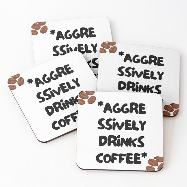Item preview, aggressively drinks coffee  designed and sold by BellaPNG.