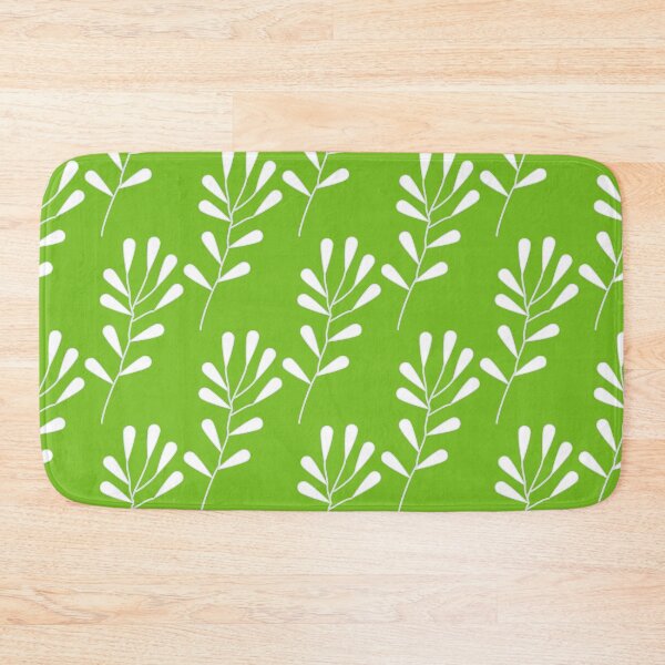 Item preview, Abstract Floral Fern Leaves Design On Lime Green Background designed and sold by burbankdesigns.