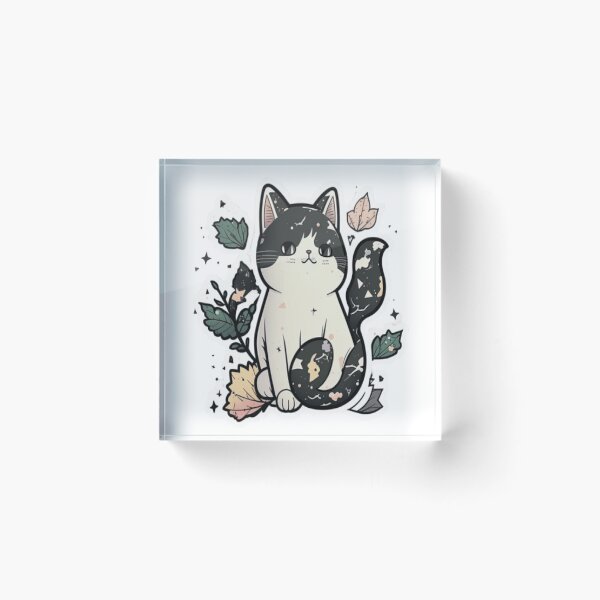 Item preview, cute sticker black cat holding designed and sold by BEAUTIFULCHAR.