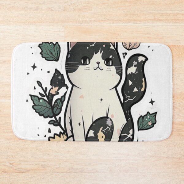 Item preview, cute sticker black cat holding designed and sold by BEAUTIFULCHAR.