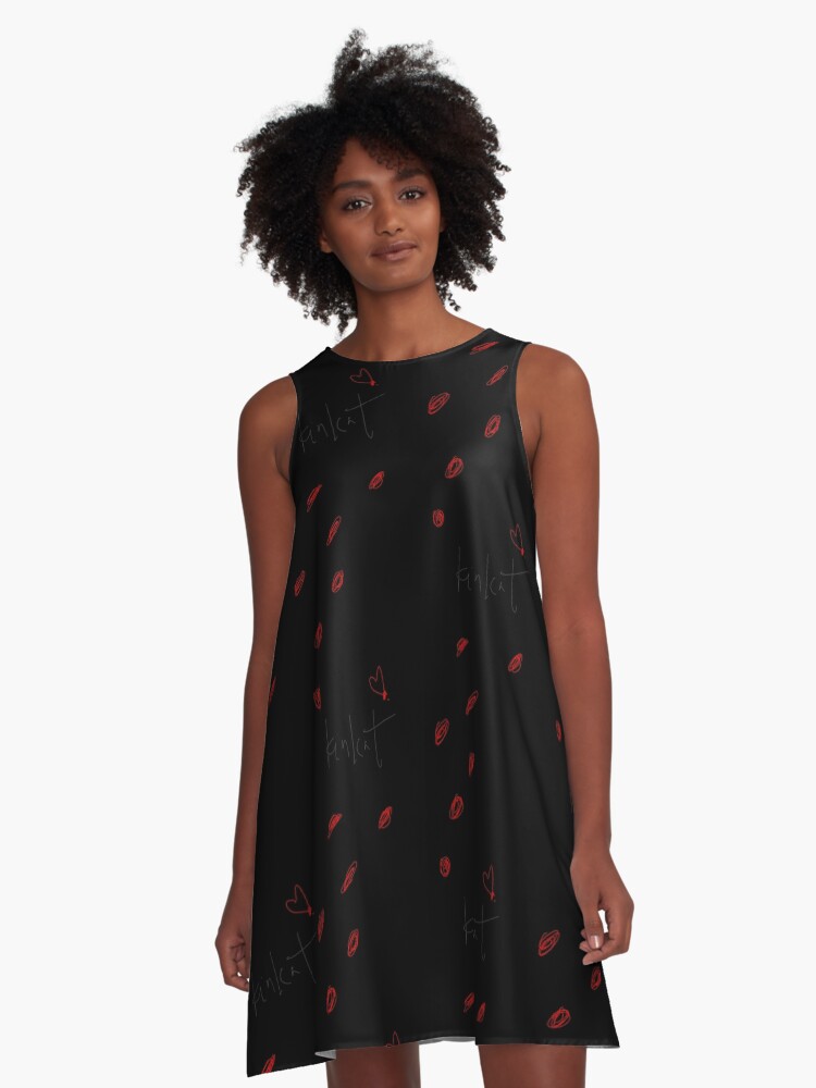 Thumbnail 1 of 4, A-Line Dress, .Love, Kinka T designed and sold by kinkatstyle.