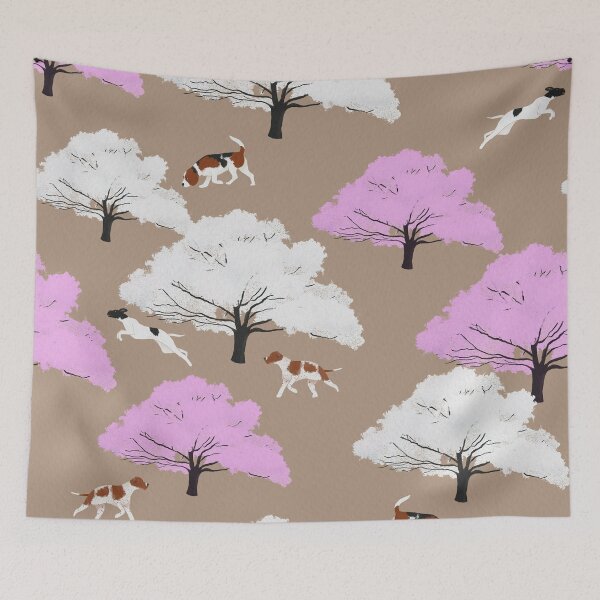 Item preview, Dogwood Pattern - Beige designed and sold by Andrea Turner.