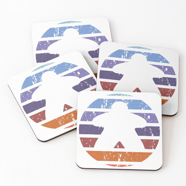 Item preview, Sunset Vintage Retro Board Game Meeple designed and sold by BeamGeeks.