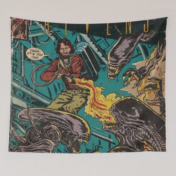 Item preview, The Thing vs. Aliens fan art comic cover Poster designed and sold by joseakurts.