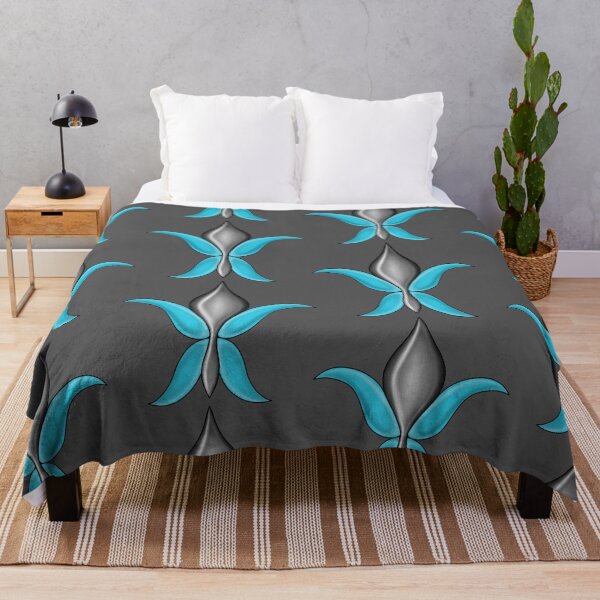 Item preview, Aqua & Steel Fleur designed and sold by lezell.