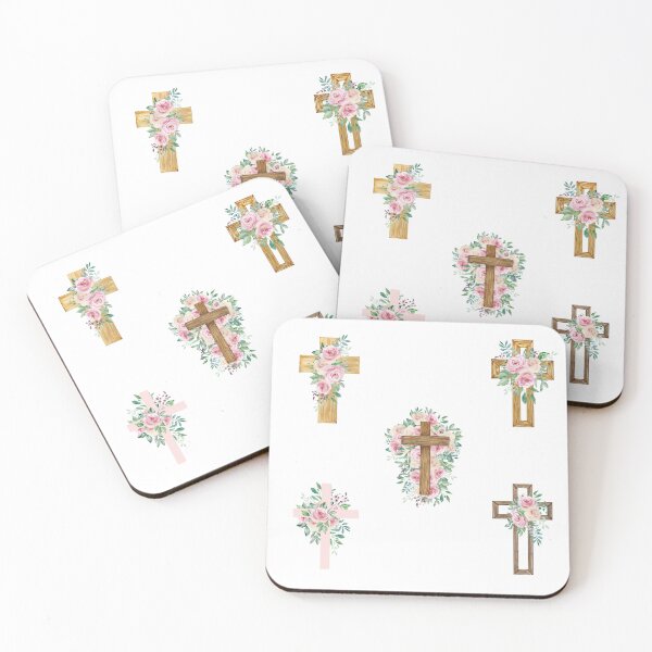 Item preview, Christian Watercolor Floral Cross designed and sold by SvetlanaArt.