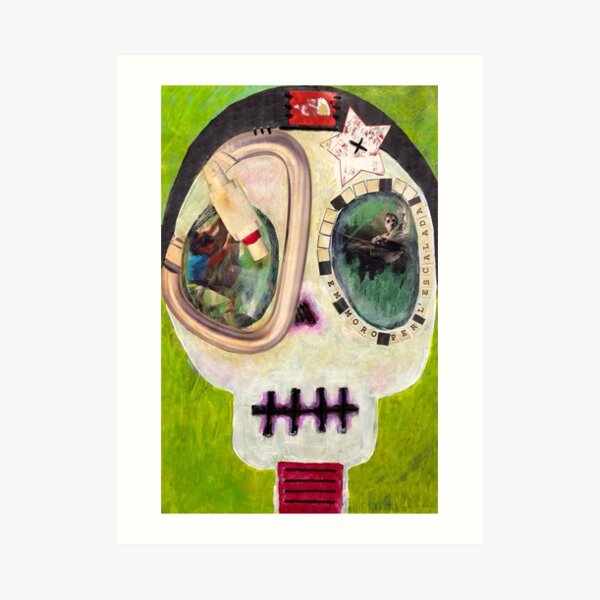 Climbing Skull Art Print