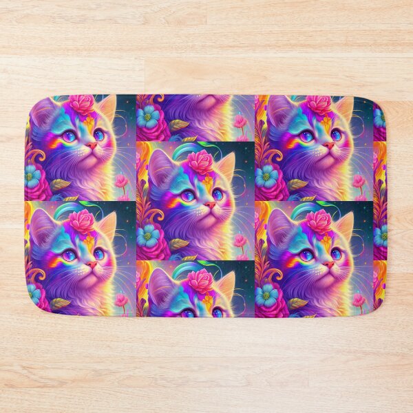 Item preview, multicolored sweet kitten designed and sold by AlmaBrillante.