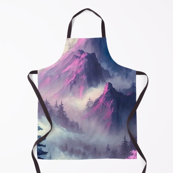 Item preview, Mountain landscape in psychedelic shades of lavender and purple -2 designed and sold by UmagineArts.