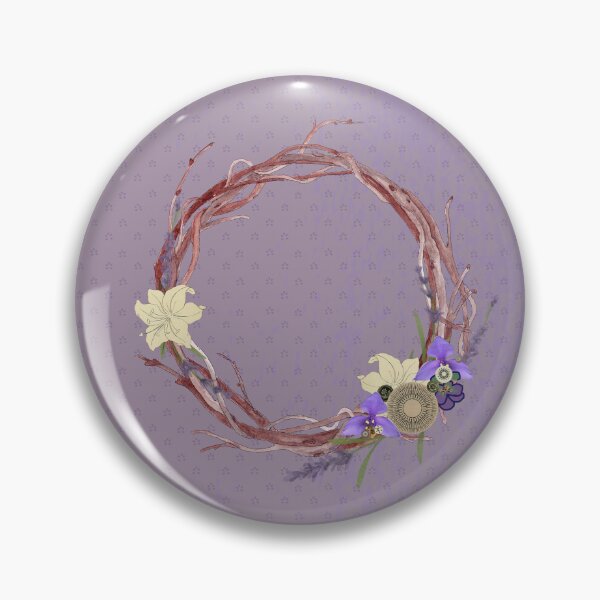 Item preview, Altar Cloth - Purple Spiderwort Wreath - Eclectic Collage Scrying Mat designed and sold by LochNestFarm.