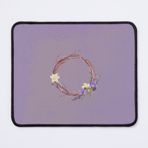 Item preview, Altar Cloth - Purple Spiderwort Wreath - Eclectic Collage Scrying Mat designed and sold by LochNestFarm.