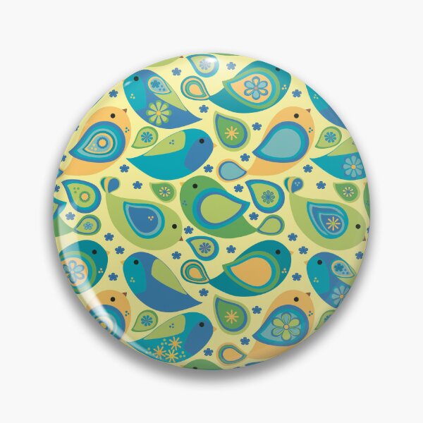 Item preview, Whimsical Modern Colorful Paisley Bird Seamless Repeat Surface Pattern designed and sold by MoePark.