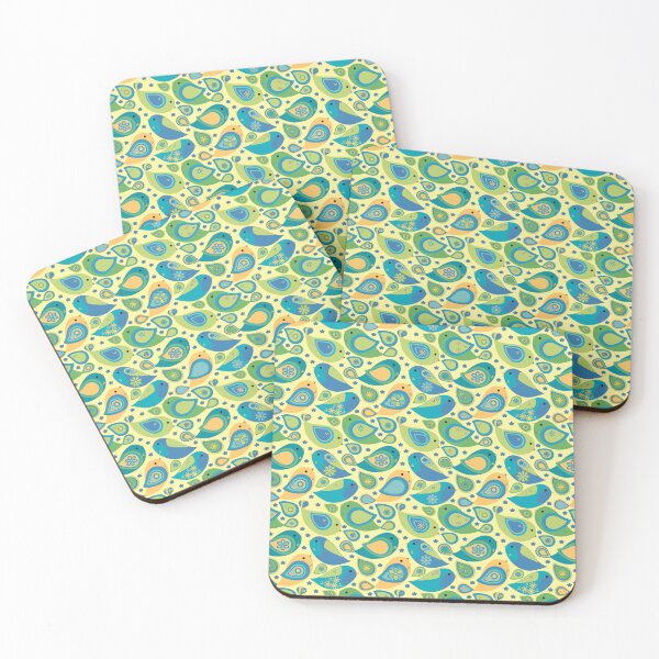 Item preview, Whimsical Modern Colorful Paisley Bird Seamless Repeat Surface Pattern designed and sold by MoePark.