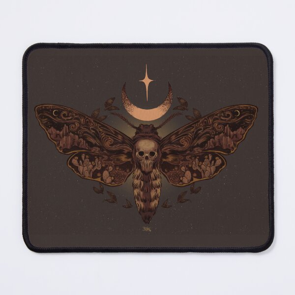 Item preview, Deathshead Hawk Moth with New Mexico Night Desert Landscape - Original Art by Kittie Peters designed and sold by Kittie Peters.