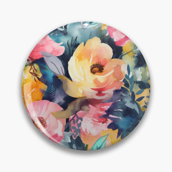 Item preview, Colorful flower water color tile designed and sold by Richard-Y.