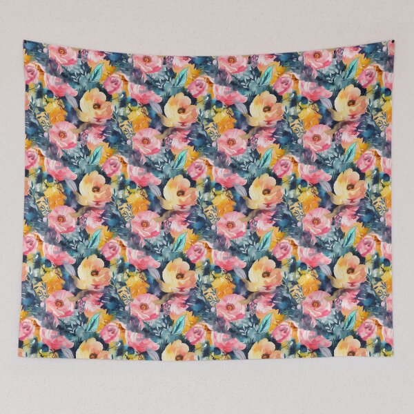 Item preview, Colorful flower water color tile designed and sold by Richard-Y.