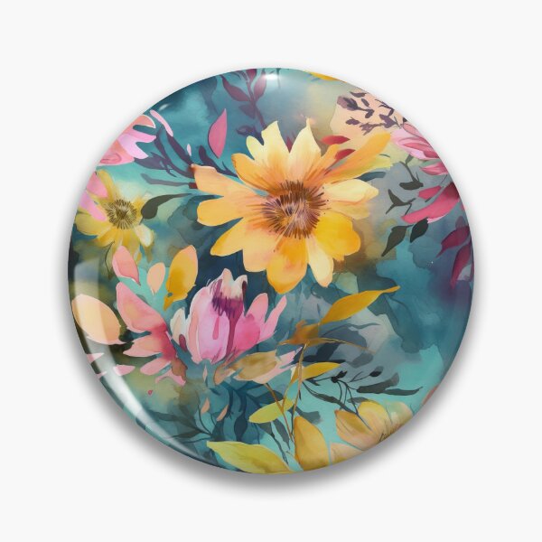 Item preview,  Colorful Large flower water color tile designed and sold by Richard-Y.