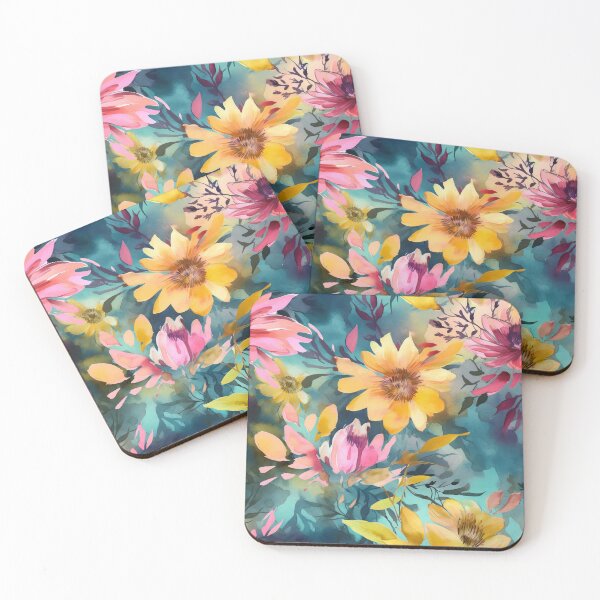 Item preview,  Colorful Large flower water color tile designed and sold by Richard-Y.