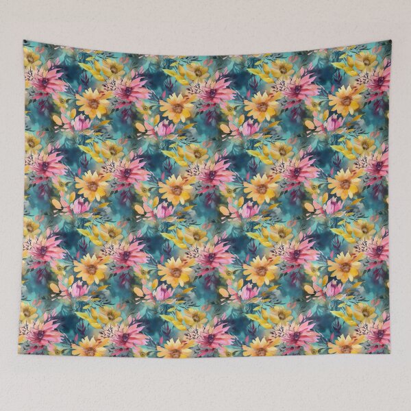 Item preview,  Colorful Large flower water color tile designed and sold by Richard-Y.