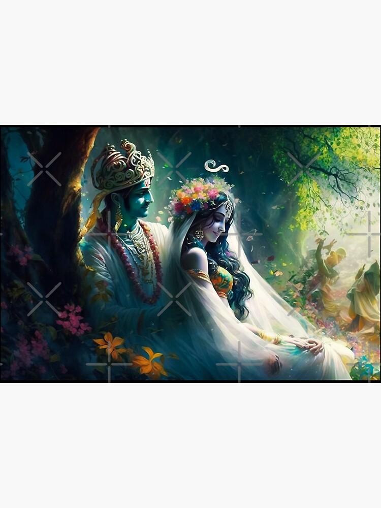 Wall Poster radhaipa chant hare krishna Wall Poster Print on Art