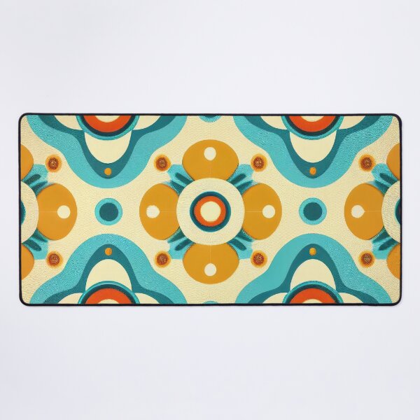 Item preview, Retro 60s 70s Vintage Pattern Red Yellow & Blue designed and sold by Aurora Hues.