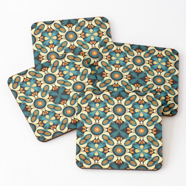 Item preview, Retro 60s 70s Vintage Pattern Red Yellow & Blue designed and sold by Aurora Hues.