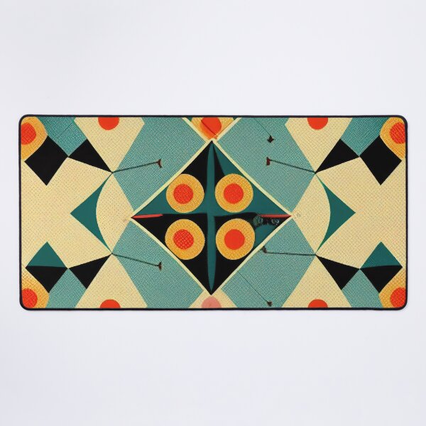 Item preview, Retro 60s 70s Vintage Pattern Red Yellow & Blue designed and sold by Aurora Hues.
