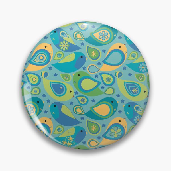 Item preview, Whimsical Modern Colorful Paisley Bird Seamless Repeat Surface Pattern designed and sold by MoePark.