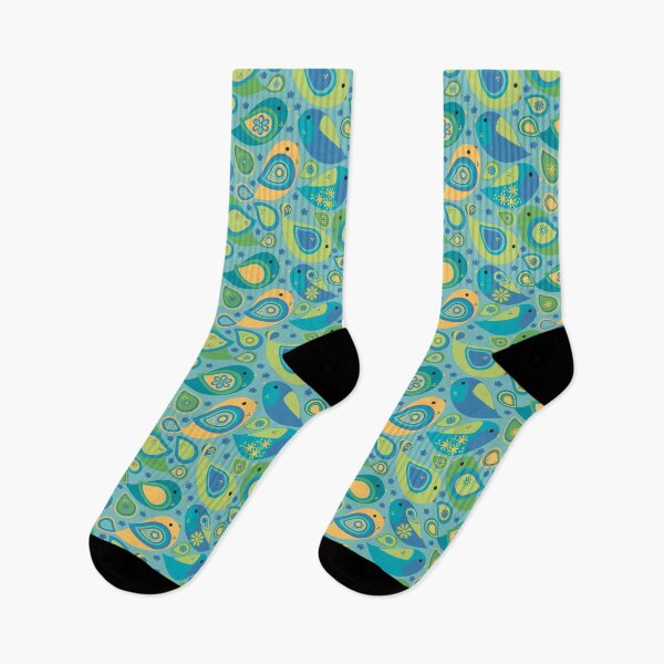 Item preview, Whimsical Modern Colorful Paisley Bird Seamless Repeat Surface Pattern designed and sold by MoePark.