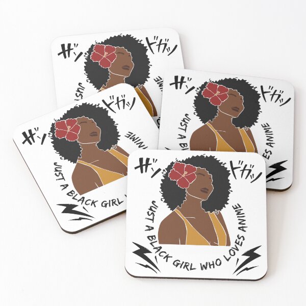Item preview, Just A Black Girl Who Loves Anime designed and sold by Quirky Dez.