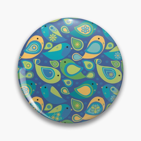 Item preview, Whimsical Modern Colorful Paisley Bird Seamless Repeat Surface Pattern designed and sold by MoePark.