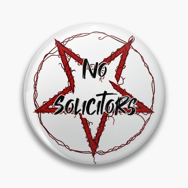Item preview, No Solicitors Pentagram designed and sold by Beefleaf.