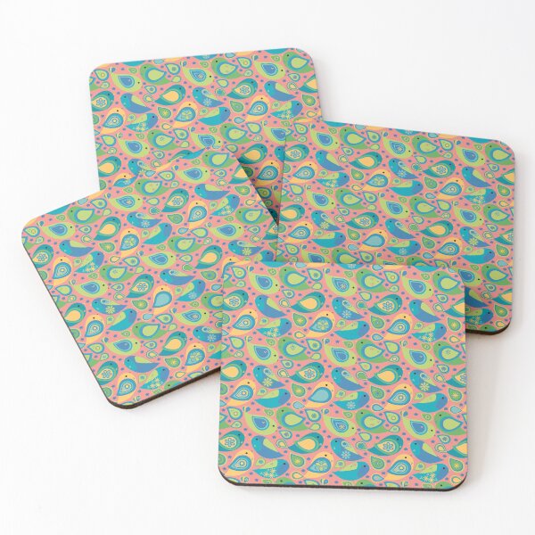 Item preview, Whimsical Modern Colorful Paisley Bird Seamless Repeat Surface Pattern designed and sold by MoePark.