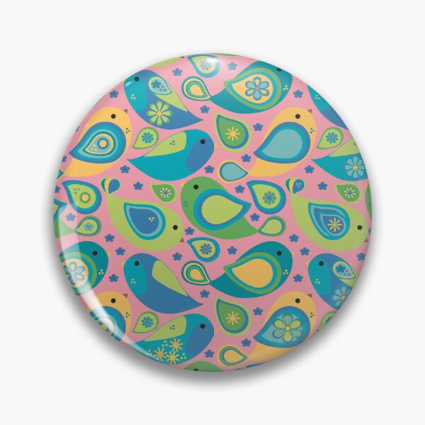 Item preview, Whimsical Modern Colorful Paisley Bird Seamless Repeat Surface Pattern designed and sold by MoePark.