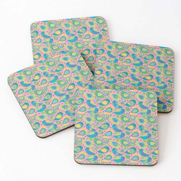 Item preview, Whimsical Modern Colorful Paisley Bird Seamless Repeat Surface Pattern designed and sold by MoePark.