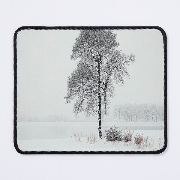 Item preview, Nordic Minimalism Landscape Winter Art with Lone Leafless Tree  designed and sold by Abili-Tees.