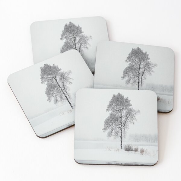 Item preview, Nordic Minimalism Landscape Winter Art with Lone Leafless Tree  designed and sold by Abili-Tees.