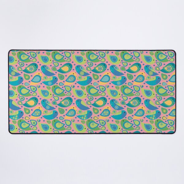 Item preview, Whimsical Modern Colorful Paisley Bird Seamless Repeat Surface Pattern designed and sold by MoePark.
