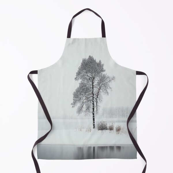 Item preview, Nordic Minimalism Landscape Winter Art with Lone Leafless Tree  designed and sold by Abili-Tees.