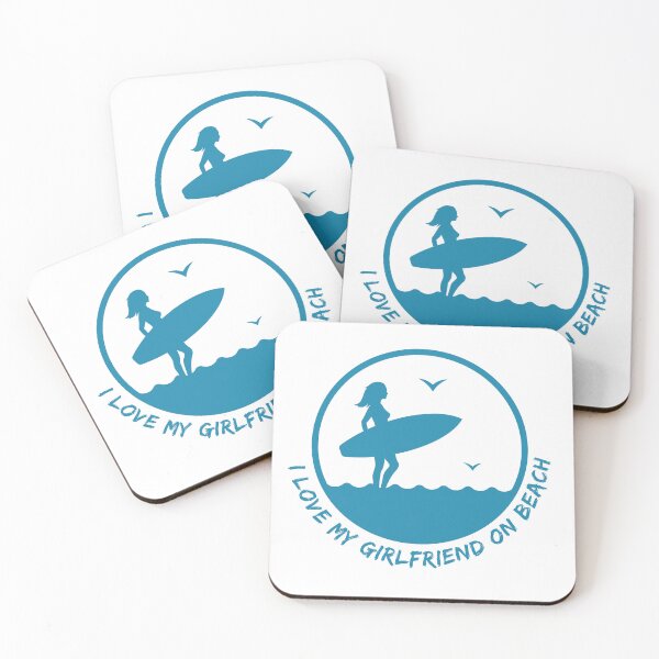 Item preview, I Love My Girlfriend On Beach designed and sold by Quirky Dez.
