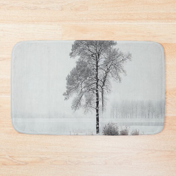 Item preview, Nordic Minimalism Landscape Winter Art with Lone Leafless Tree  designed and sold by Abili-Tees.