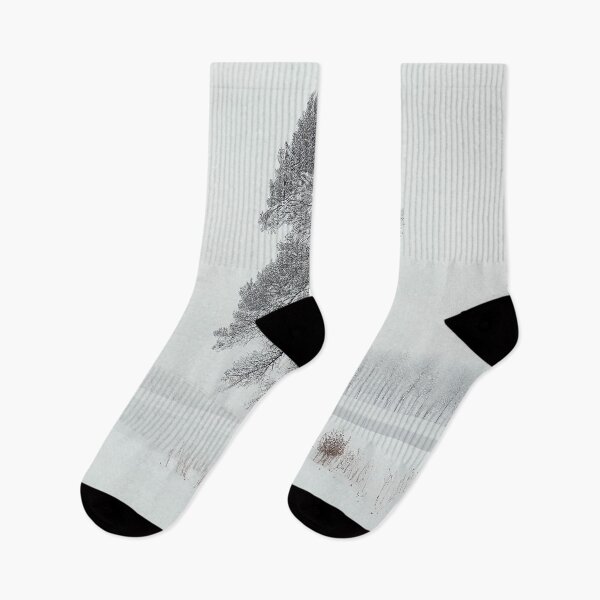 Item preview, Nordic Minimalism Landscape Winter Art with Lone Leafless Tree  designed and sold by Abili-Tees.