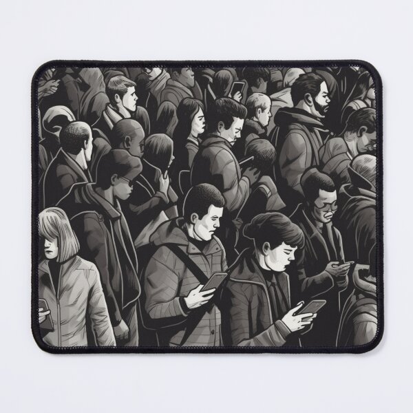 Item preview, Digital Disconnect: A Detailed and Futuristic Black and White Crowd, with a Few Standing Out V.2 designed and sold by xMaCaRoN.