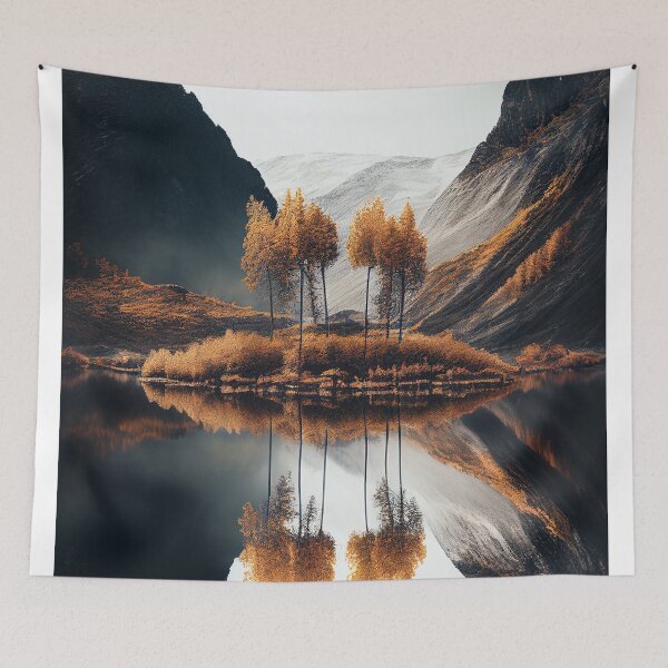 Item preview, Nordic Superb Minimalism Landscape Autumn Art  designed and sold by Abili-Tees.